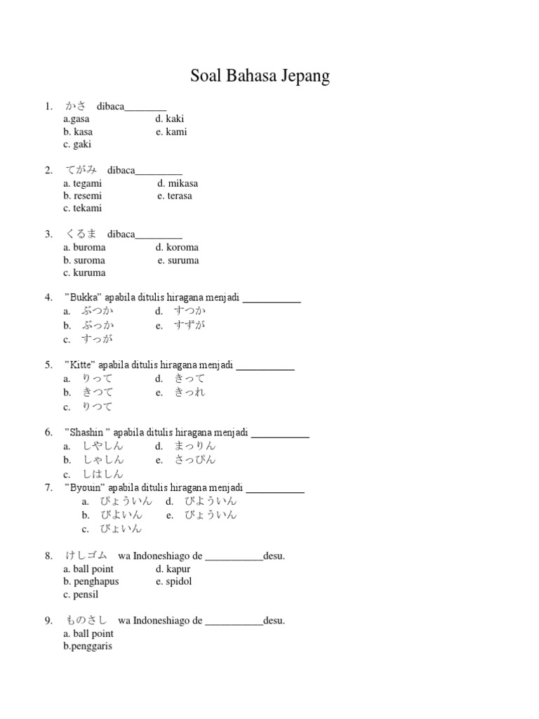 Menguasai Bahasa Jepang Kelas XI Semester 1: Panduan Lengkap dengan Contoh Soal Menguasai Bahasa Jepang Kelas XI Semester 1: Panduan Lengkap dengan Contoh Soal