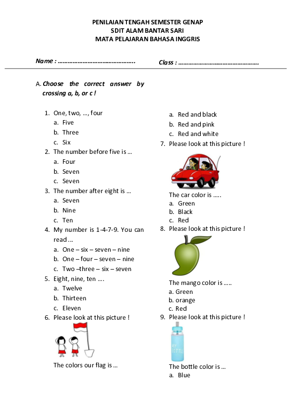 Mengasah Kemampuan Sejak Dini: Contoh Soal Ulangan Umum Bahasa Inggris Kelas 1 SD yang Menyenangkan dan Edukatif Mengasah Kemampuan Sejak Dini: Contoh Soal Ulangan Umum Bahasa Inggris Kelas 1 SD yang Menyenangkan dan Edukatif