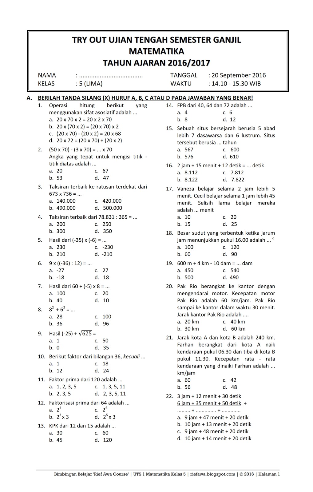 Membuka Pintu Pemahaman: Panduan Lengkap Download Soal Matematika Kelas 5 Semester 1.doc Membuka Pintu Pemahaman: Panduan Lengkap Download Soal Matematika Kelas 5 Semester 1.doc