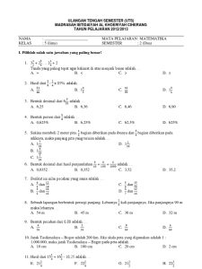 Soal Uts Kelas 5 Semester 1 Matematika Dalchaebi