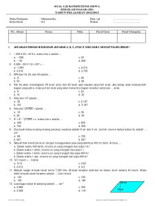 Soal Uts Kelas 6 Semester 1 Dalchaebi